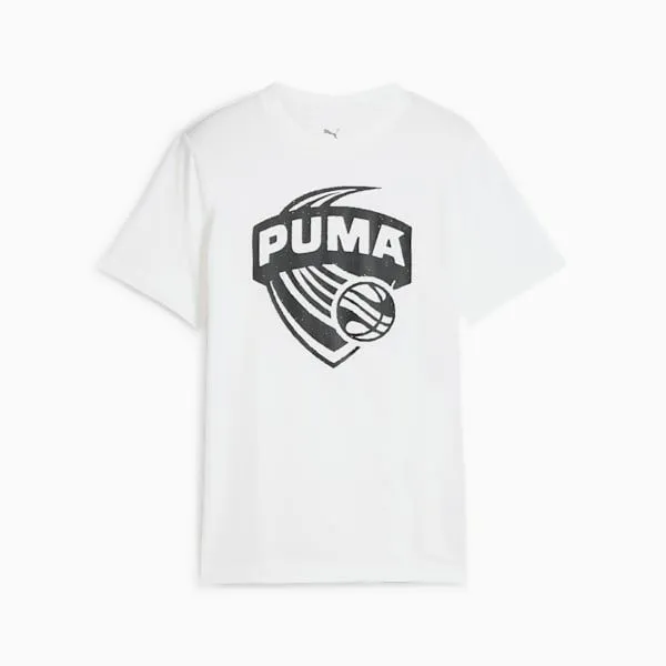 Puma Kids Posterize Basketball Big 039 Tee I Puma White 8211 Kids