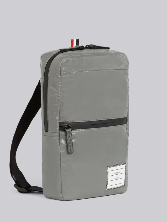 Ripstop Crossbody Backpack Medium Grey WomenMen Thom Browne Backpacks and Bumbags Ripstop Crossbody Backpack Medium Grey WomenMen Thom Browne Backpacks and Bumbags