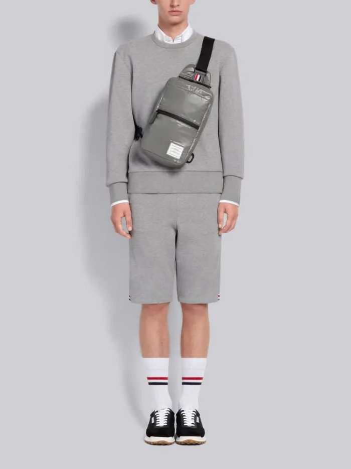 Ripstop Crossbody Backpack Medium Grey WomenMen Thom Browne Backpacks and Bumbags Ripstop Crossbody Backpack Medium Grey WomenMen Thom Browne Backpacks and Bumbags