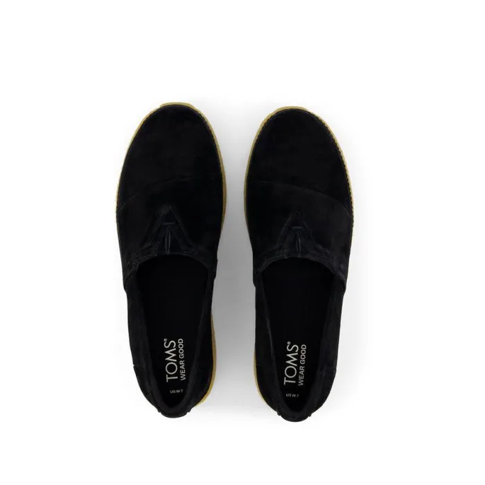 Toms Slip Ons Adelaide Espadrille Black Suede 8211 Women Toms Slip Ons Adelaide Espadrille Black Suede 8211 Women