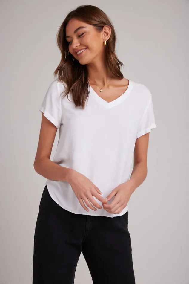 VNeck Tee 8211 White Women Bella Dahl Short Sleeve VNeck Tee 8211 White Women Bella Dahl Short Sleeve