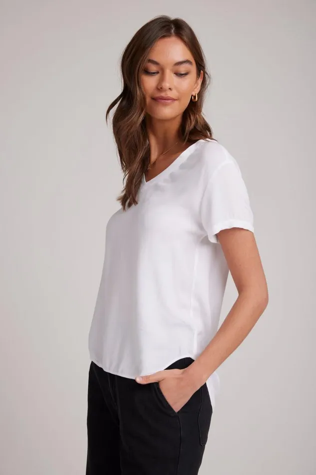VNeck Tee 8211 White Women Bella Dahl Short Sleeve VNeck Tee 8211 White Women Bella Dahl Short Sleeve