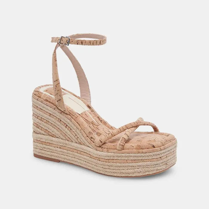 Wedges Women Dolce Vita Elvia Wedges Natural Cork