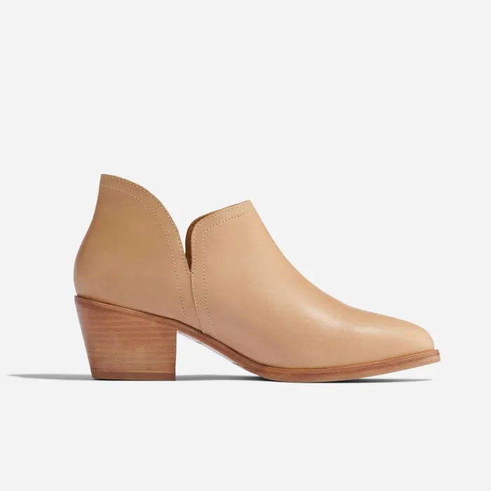 Women Mia Everyday Ankle Bootie Almond Nisolo Heels