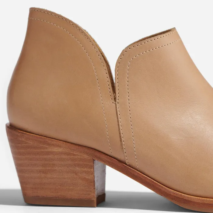 Women Mia Everyday Ankle Bootie Almond Nisolo Heels