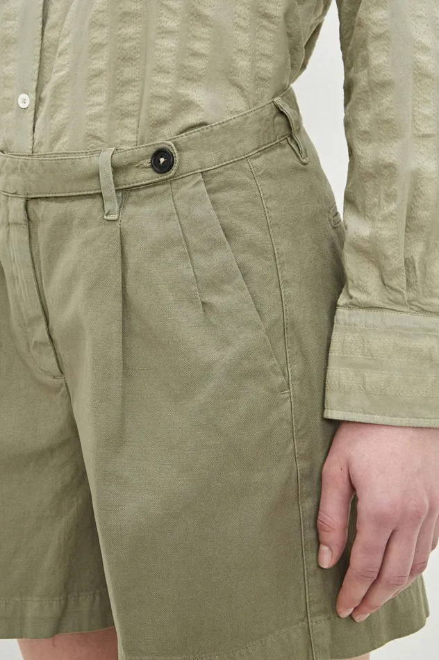 Women SARDINA 8211 Cotton Linen Panama Bermuda Shorts 8211 Fango Massimo Alba Trousers and Shorts Women SARDINA 8211 Cotton Linen Panama Bermuda Shorts 8211 Fango Massimo Alba Trousers and Shorts