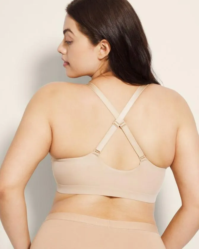 Women Soma Bralettes Enbliss Luxe Plunge Bralette Silver Taupe