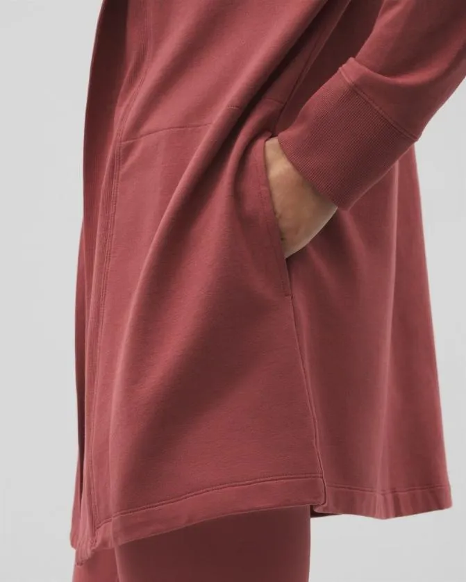 Women Soma Sweaters and Cardigans Essential Terry Hooded Wrap Make Me Blush