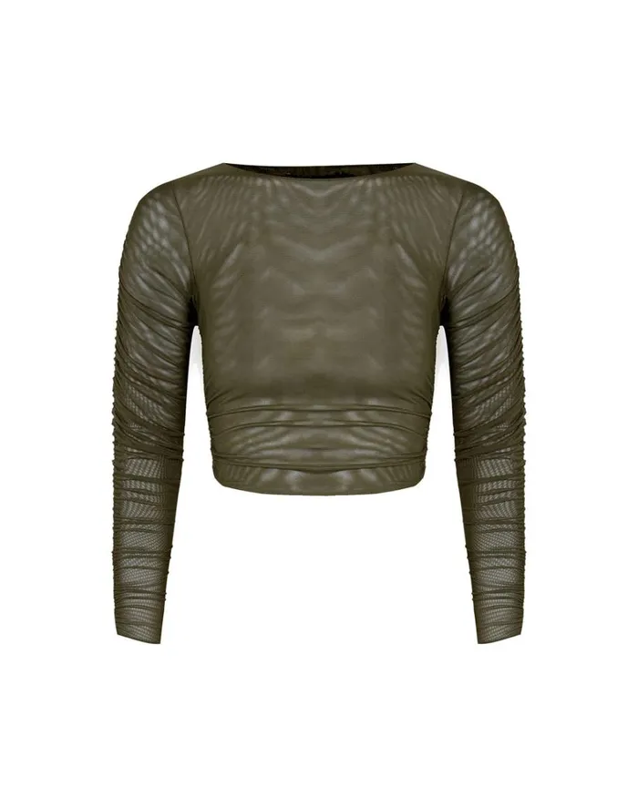 Women ViX Paula Hermanny Matching Sets Mira Long Sleeve Top 8211 Evergreen