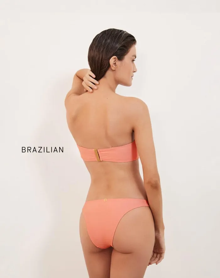 Women ViX Paula Hermanny Tops Cora Bandeau Top 8211 Peach