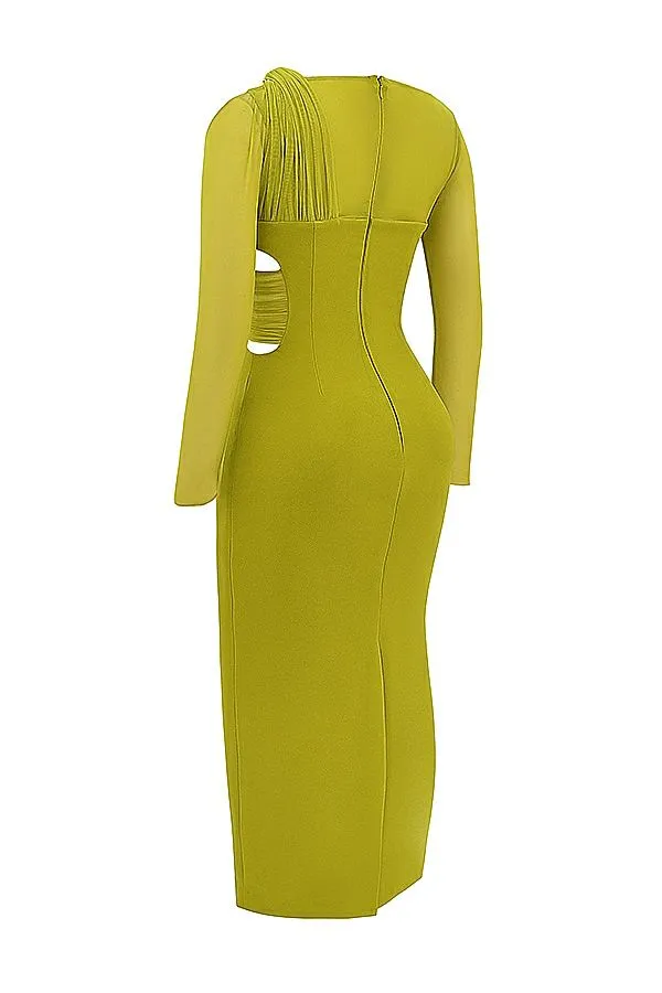 Women Zahra Chartreuse Plunge Maxi Dress House Of CB Dresses