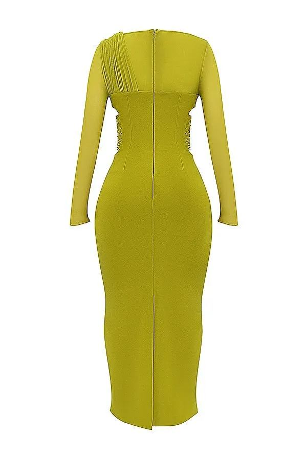 Women Zahra Chartreuse Plunge Maxi Dress House Of CB Dresses